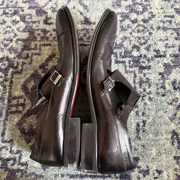 Men’s Size 13 Carucci Genuine Leather Cap Toe Double Monk Strap Shoe in Black main image 5
